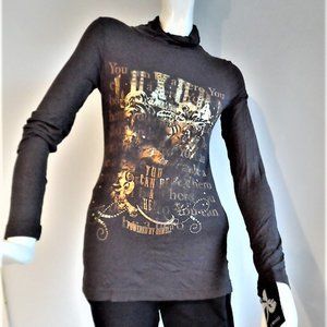 QRWELL SELECTD STYLE COLLECTION LONG TOP 80%MODAL 20% POLYAMIDE NWT